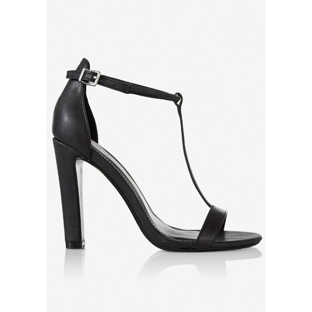 Express 7 T Strap Open Toe High Heels Ankle Strap